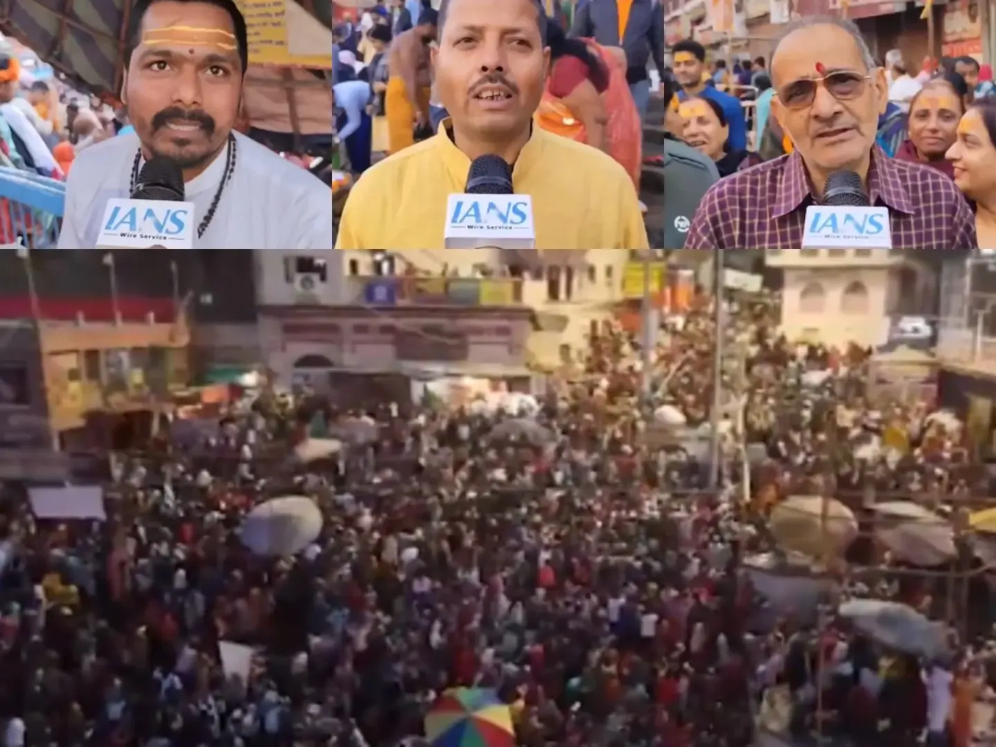 Surge in Worshippers at Varanasi's Ganga Ghats During Maghi Purnima; Drones Oversee Crowds