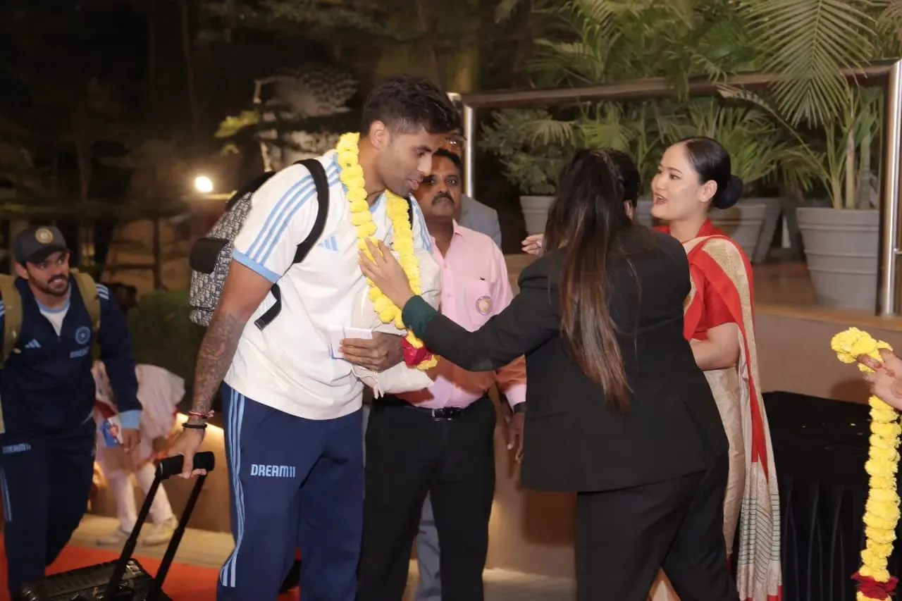 Indian Team Arrives in Rajkot for T20I Clash with England
