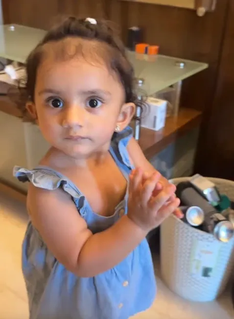 What is Rahul Vaidya's little munchkin Navya's favorite pastime?