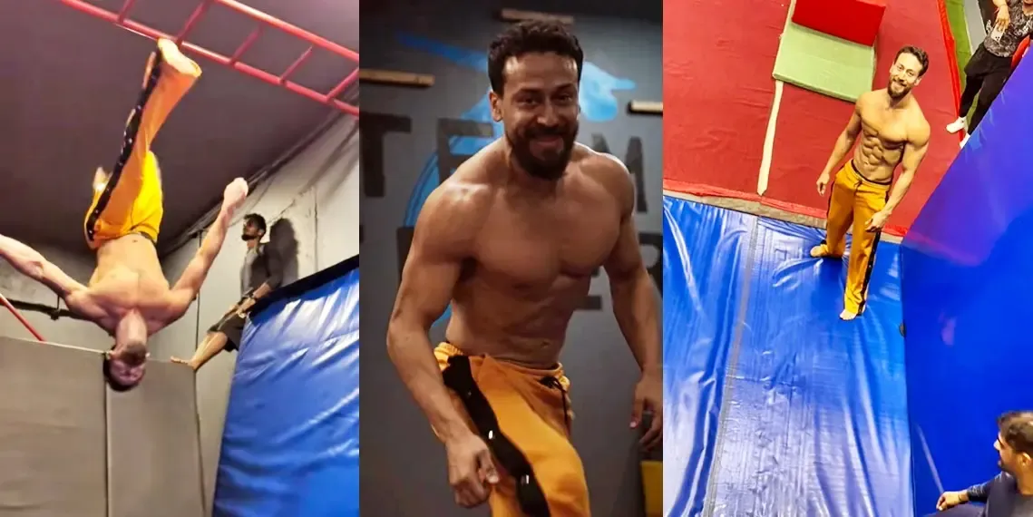Is Tiger Shroff Showcasing His Strength by Carrying 80+ Kgs of Muscle?