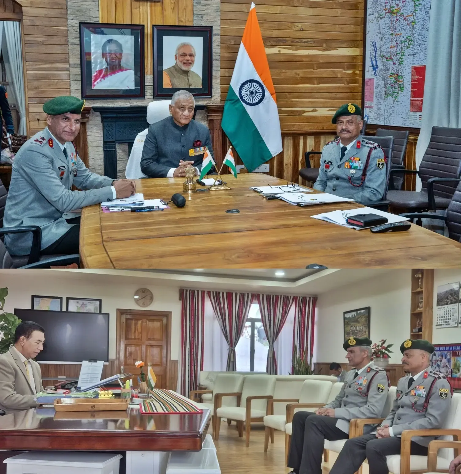 Senior Assam Rifles Official Briefs Mizoram Governor and Chief Minister on India-Myanmar Border Situation