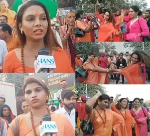Transgender Community Revels at Sangam Ghats During Maha Kumbh