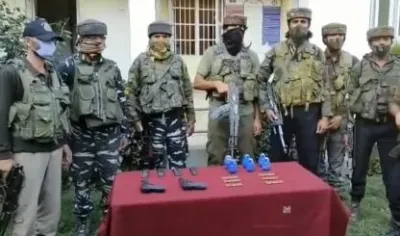 Who Were the Hybrid Terrorists Arrested with Weapons in J&K's Shopian?