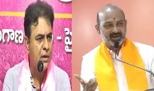 Union Minister Bandi Sanjay Refutes KTR’s Claims of BJP-Congress Alliance