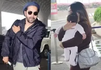 Varun Dhawan departs with wife Natasha and daughter to celebrate New Year
