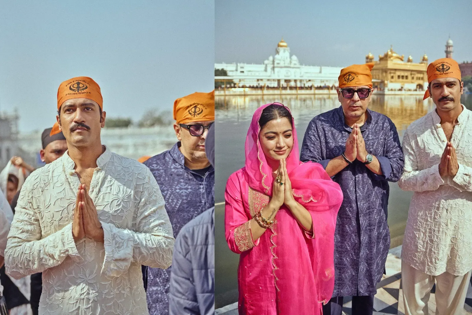 Vicky Kaushal and Rashmika Mandanna Visit Golden Temple for 'Chhaava' Promotions