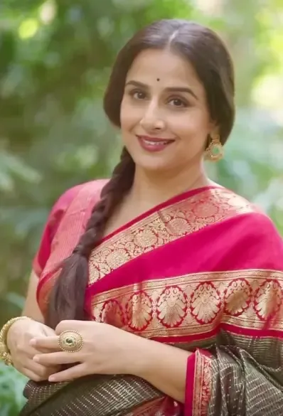 Vidya Balan Celebrates Tamil New Year in Kanjivaram Silk Saree