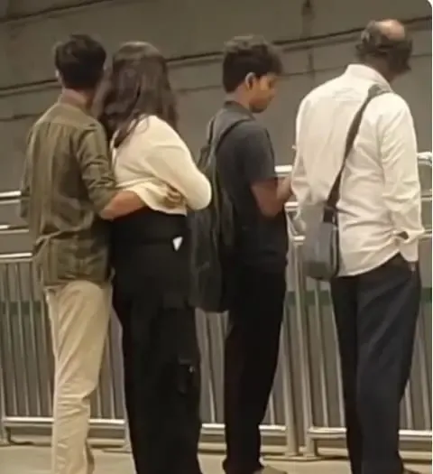 Viral Clip of Couple's Affection at Bengaluru Metro Station Ignites Public Debate